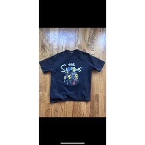 Balenciaga Black The Simpsons Print Cotton Unifit T-Shirt L